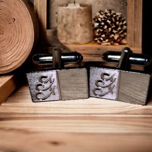 Very sophisticated men's silver designed cufflinks